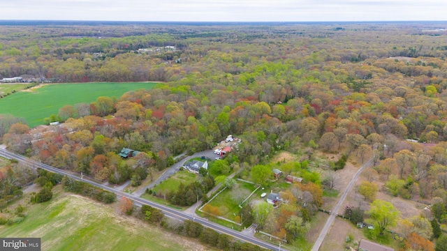 drone / aerial view with a forest view