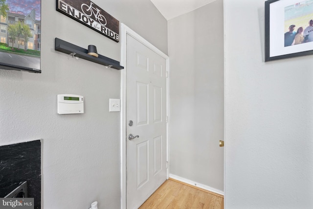 12152 Penderview Ter Unit 1322, Fairfax, VA 22033 - doorway to outside with baseboards and wood finished floors