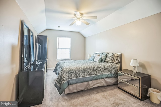 2 Rosebush Ct, Sicklerville, NJ 08081 - bedroom with lofted ceiling, carpet, a ceiling fan, and baseboards