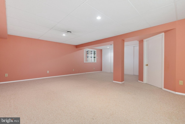 5311 Crestedge Ln, Rockville, MD 20853 - finished basement featuring carpet flooring, baseboards, and recessed lighting