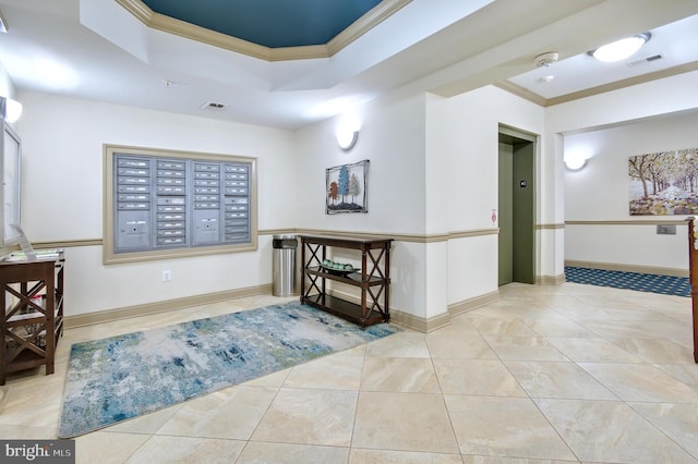 building lobby with visible vents