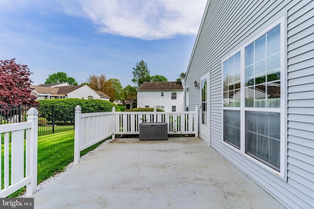 view of patio / terrace with fence