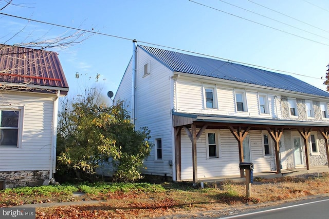 9635 Upper Strasburg Rd, Upperstrasburg, PA 17265 - view of front of house featuring a porch and metal roof