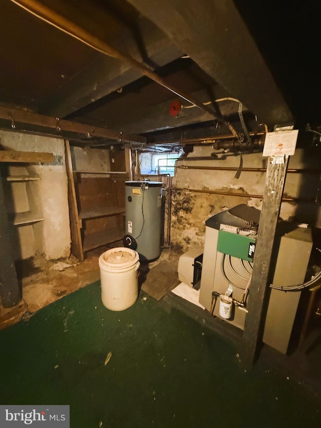 377 Main St, Cedarville, NJ 08311 - below grade area with gas water heater