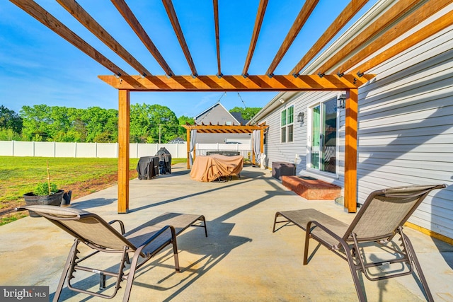 9937 Sodus Ct, Faulkner, MD 20632 - view of patio featuring a pergola and a fenced backyard