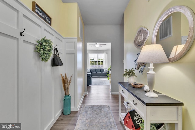 9937 Sodus Ct, Faulkner, MD 20632 - corridor with baseboards and wood finished floors