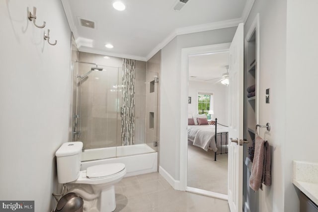 14309 Cervantes Ave, Darnestown, MD 20874 - bathroom featuring crown molding, baseboards, toilet, and visible vents