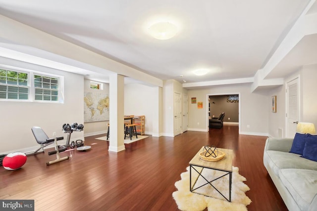 14309 Cervantes Ave, Darnestown, MD 20874 - living area featuring baseboards and wood finished floors