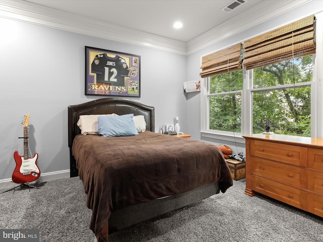 6 Jarretts Ct, Reisterstown, MD 21136 - carpeted bedroom featuring crown molding