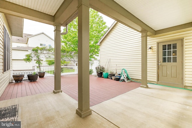view of patio / terrace with a deck