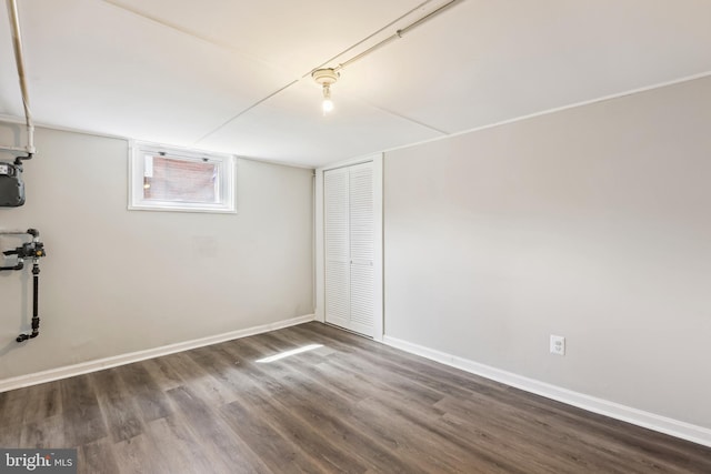 2026 S Oakland St S, Arlington, VA 22204 - basement with baseboards and wood finished floors