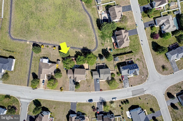 aerial view featuring a residential view