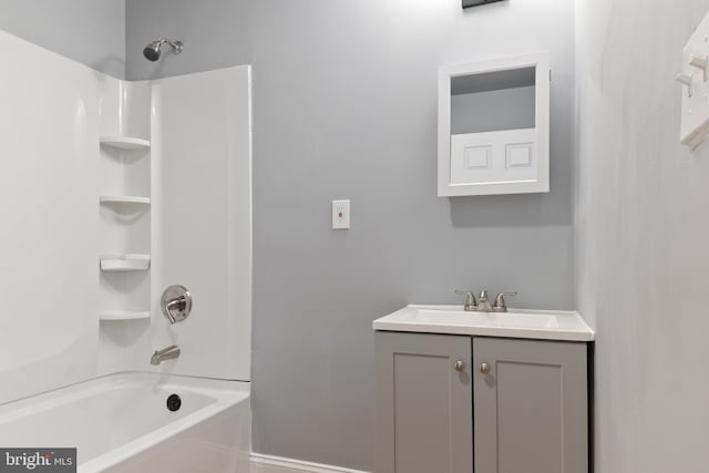 4018 Pennington Ave, Baltimore City, MD 21226 - full bath featuring shower / bath combination, vanity, and baseboards