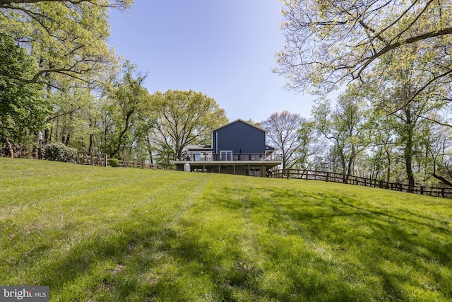 22714 Watson Rd, Leesburg, VA 20175 - view of yard featuring a wooden deck
