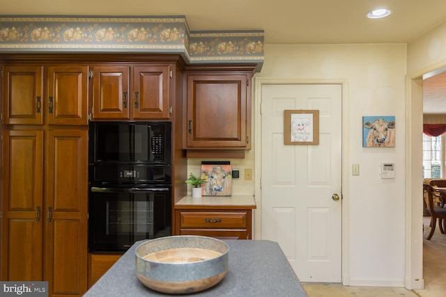 5983 Labs Run Ln, Penn Laird, VA 22846 - kitchen with recessed lighting, light countertops, and black appliances