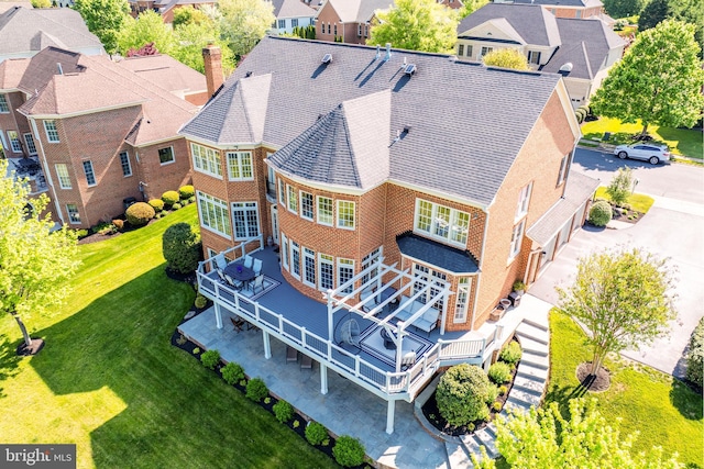 birds eye view of property featuring a residential view