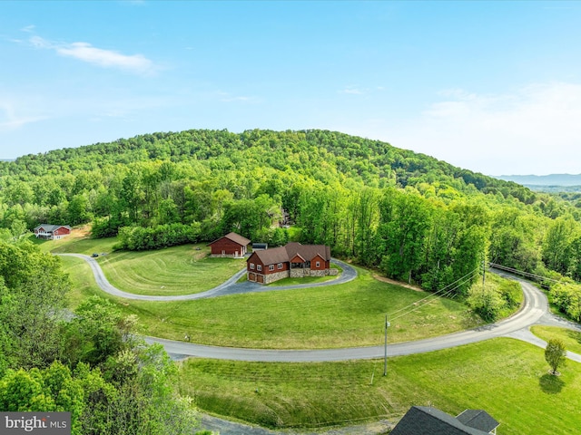 1996 Buck Mountain Rd, Bentonville, VA 22610 - view from above of property featuring a forest
