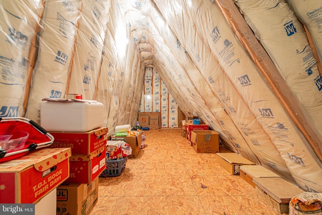 view of attic