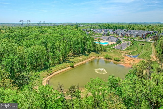 bird's eye view with a residential view