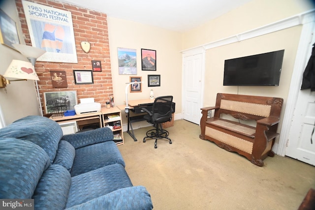 office area with carpet