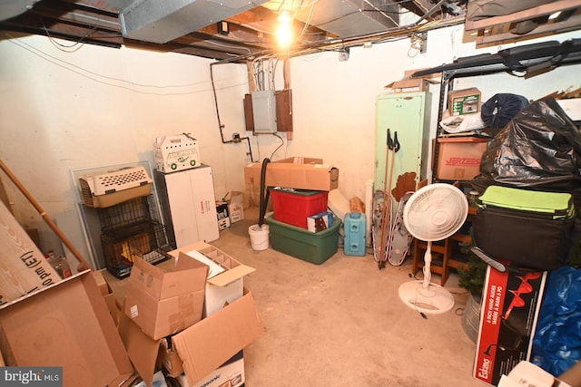 storage area featuring electric panel