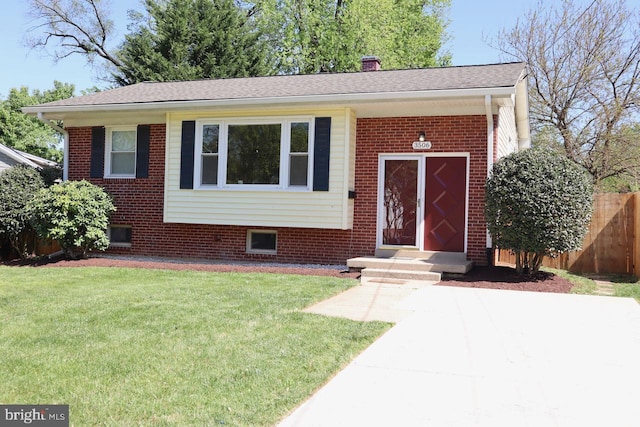 3506 Olympic St, Silver Spring, MD 20906 - view of front of house featuring brick siding, a chimney, and a shingled roof