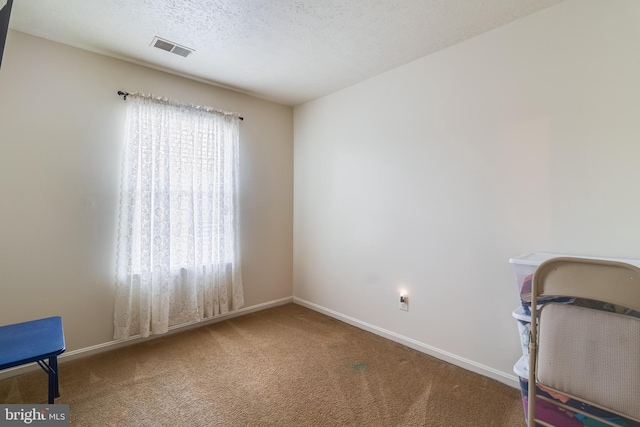 5054 Kenilworth Ave, Hyattsville, MD 20781 - unfurnished office with carpet flooring, baseboards, and a textured ceiling