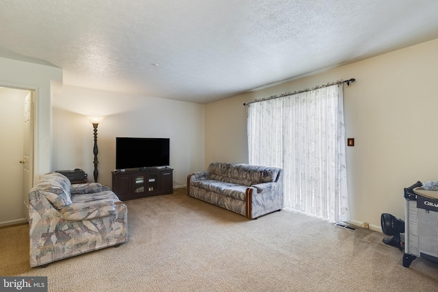 5054 Kenilworth Ave, Hyattsville, MD 20781 - living room featuring carpet flooring and a textured ceiling
