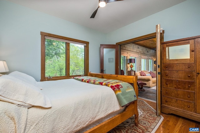 4547 Taylor Creek Rd, Afton, VA 22920 - bedroom with wood finished floors and a ceiling fan