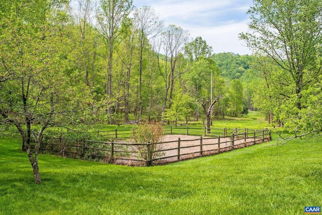 4547 Taylor Creek Rd, Afton, VA 22920 - view of yard featuring fence and a forest view