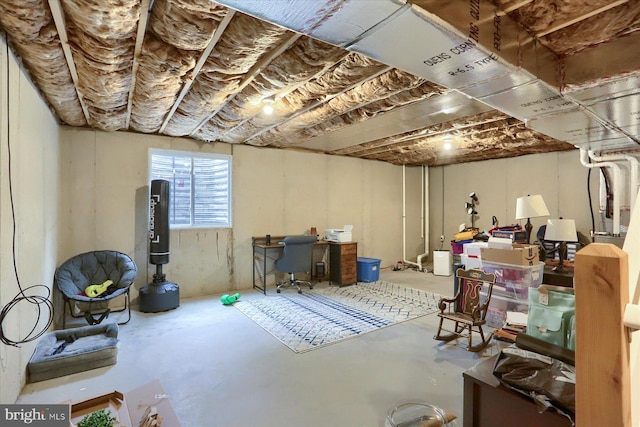 view of basement