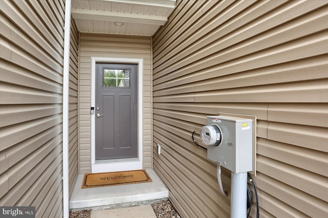 view of doorway to property