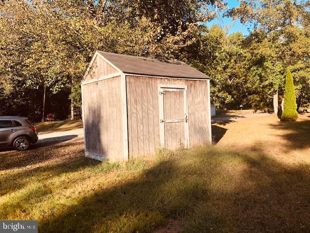 view of shed