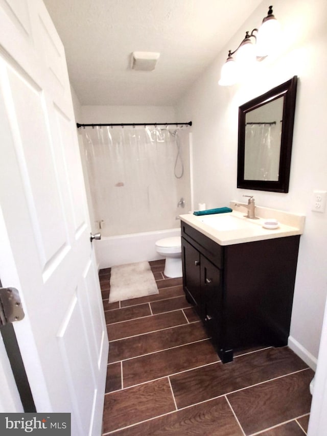 1048 Mill Rd, Woodstock, VA 22664 - bathroom with vanity, toilet, and shower / tub combo