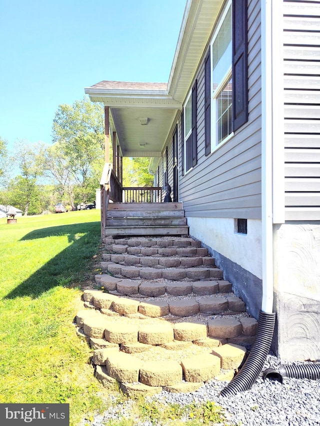 1048 Mill Rd, Woodstock, VA 22664 - exterior space with a yard and a porch