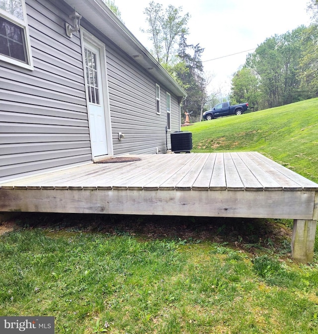1048 Mill Rd, Woodstock, VA 22664 - deck featuring a lawn and cooling unit