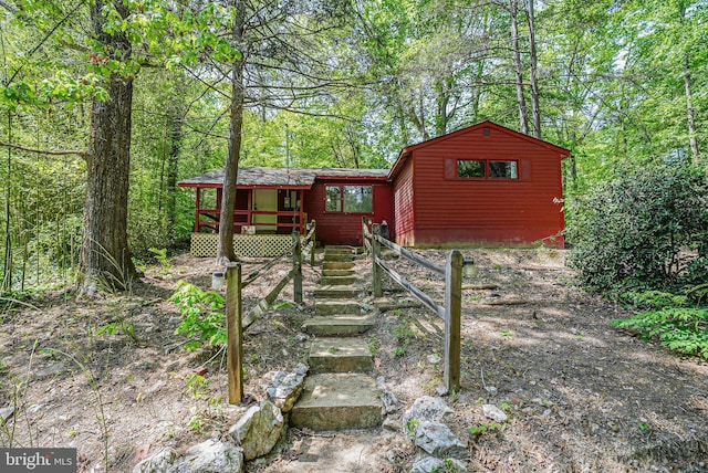 view of chalet / cabin