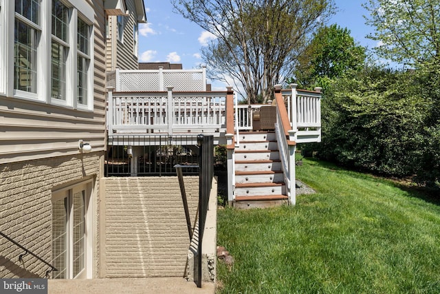 42955 Chancery Ter, Ashburn, VA 20148 - view of yard featuring stairs and a deck