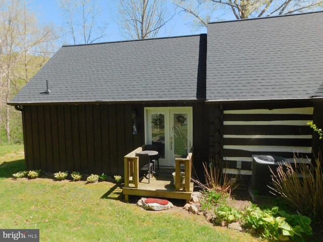21165 State Road 55, Wardensville, WV 26851 - view of outbuilding with french doors and central AC unit