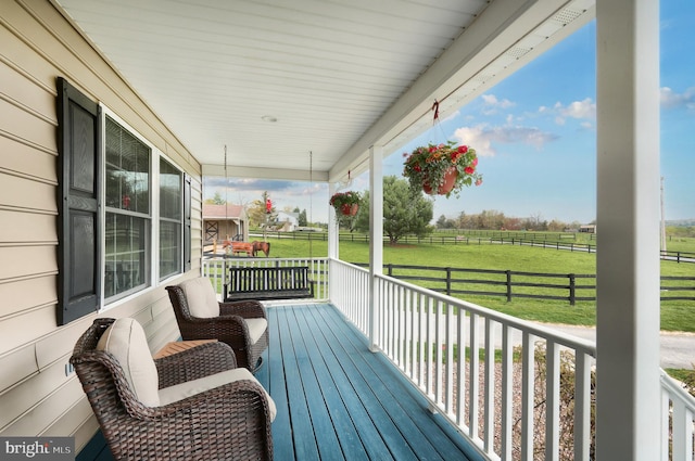 18 Boyds Hollow Rd, Biglerville, PA 17307 - wooden deck with covered porch and a view of countryside