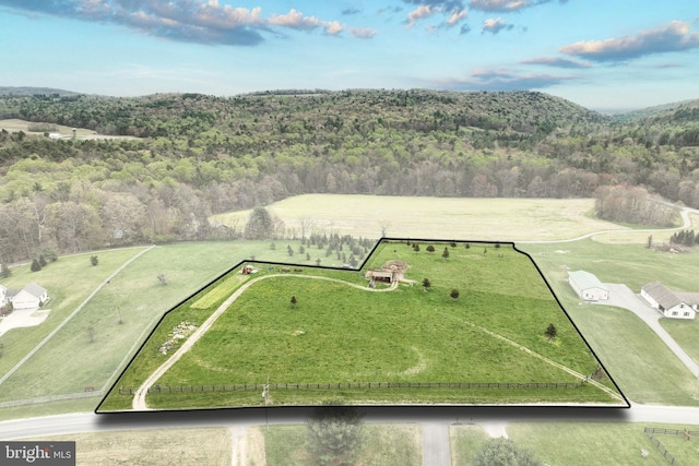 18 Boyds Hollow Rd, Biglerville, PA 17307 - overview of rural landscape with a forest and property parcel outlined