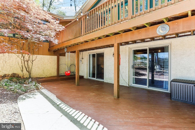 view of patio with a deck