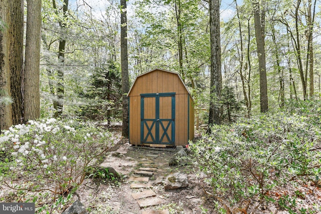 view of shed
