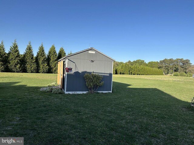 view of shed