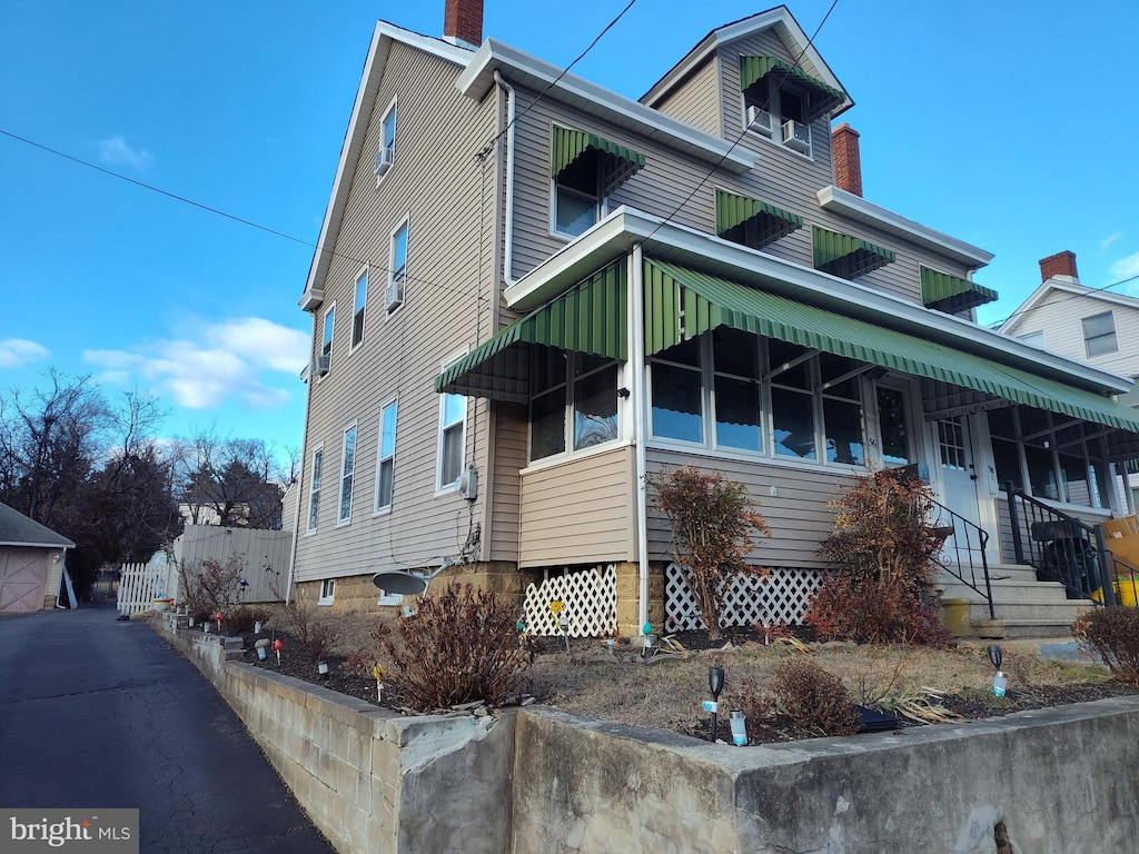 56 State Hwy, Trenton, NJ 08620 - view of front facade featuring a chimney