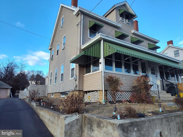 56 State Hwy, Trenton, NJ 08620 - view of front facade featuring a chimney
