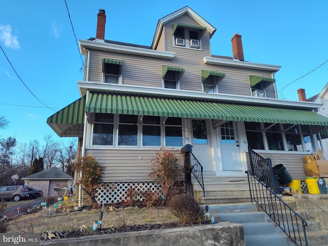 56 State Hwy, Trenton, NJ 08620 - american foursquare style home featuring a chimney