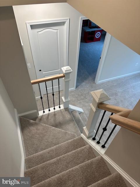 3 Smelters Trace Rd, Stafford, VA 22554 - stairway featuring carpet and baseboards