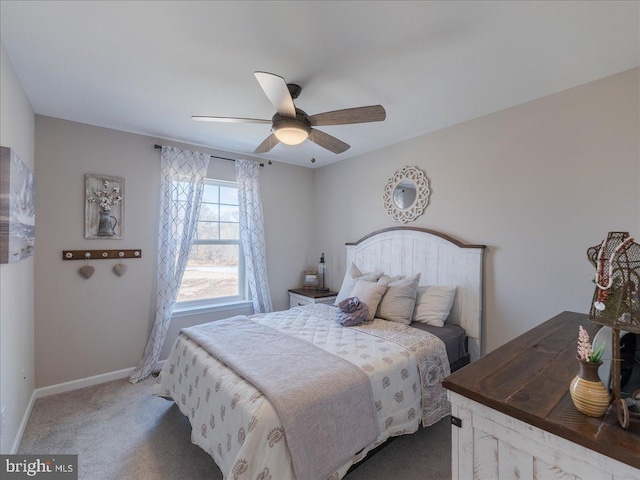 190 Petrelia Dr, Honey Brook, PA 19344 - bedroom featuring baseboards, ceiling fan, and carpet