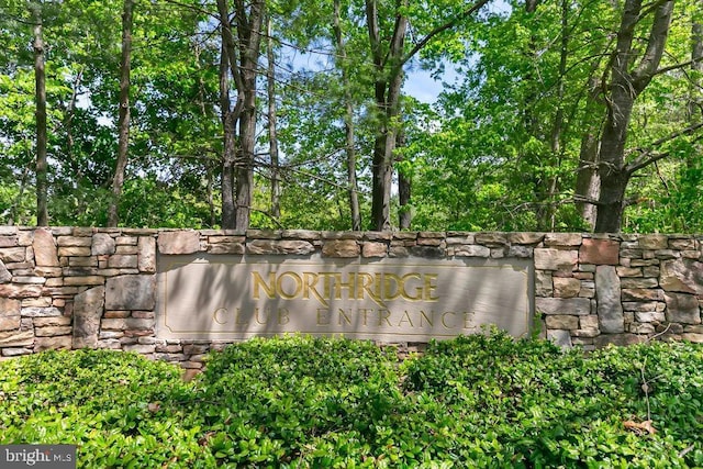 view of community sign